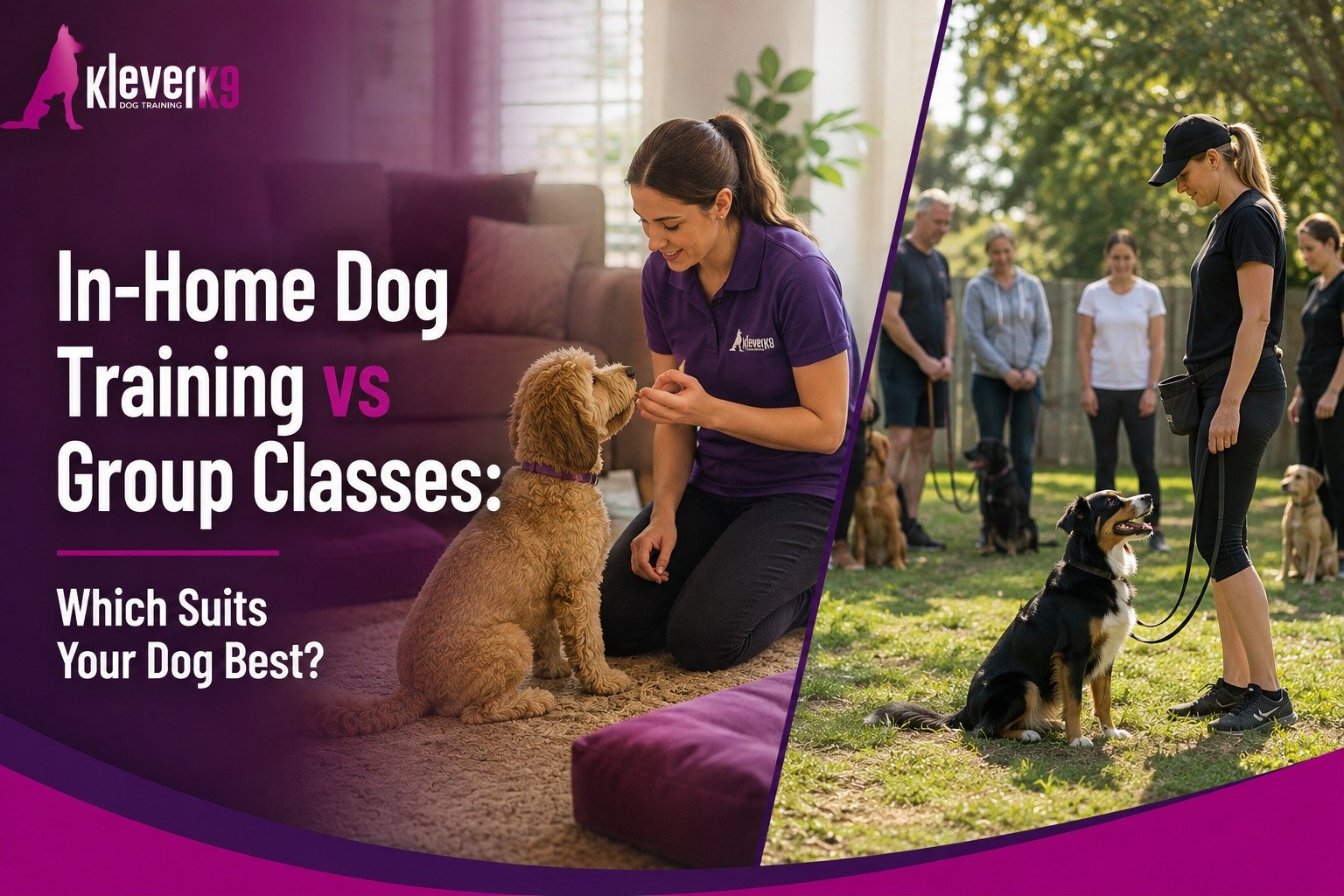 In-home dog training vs group classes